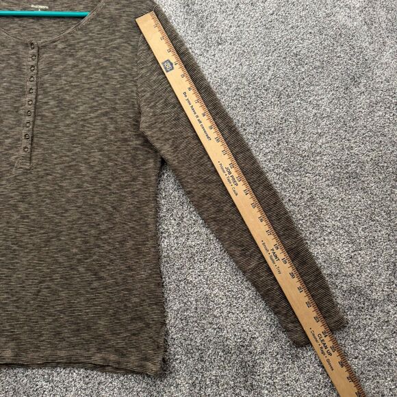 Ruff Hewn Henley Top Womens Large Y2K Grunge Cozy Cabincore Layering Bella Swann - Picture 6 of 9